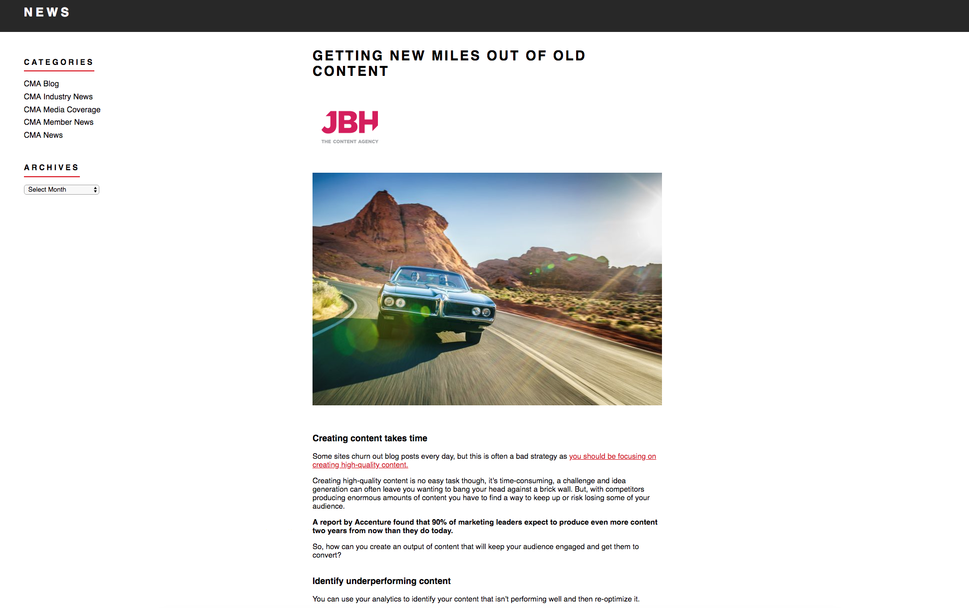 Guest post JBH did for The CMA
