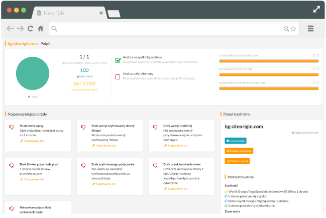 New SEO Tool Pulno's Dashboard