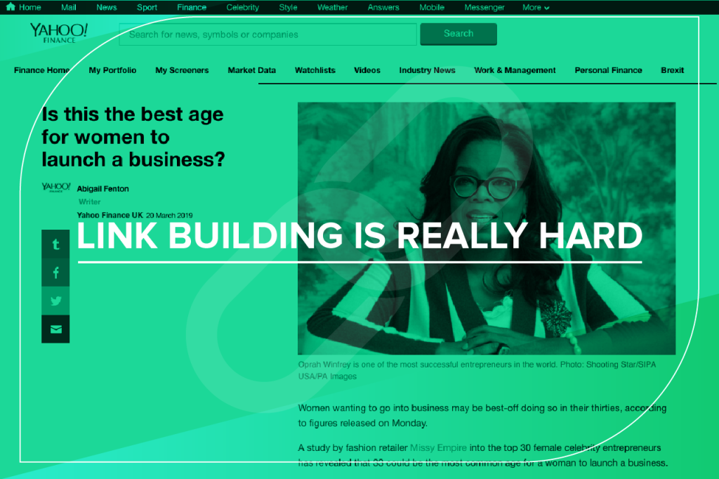 Link building is really hard JBH