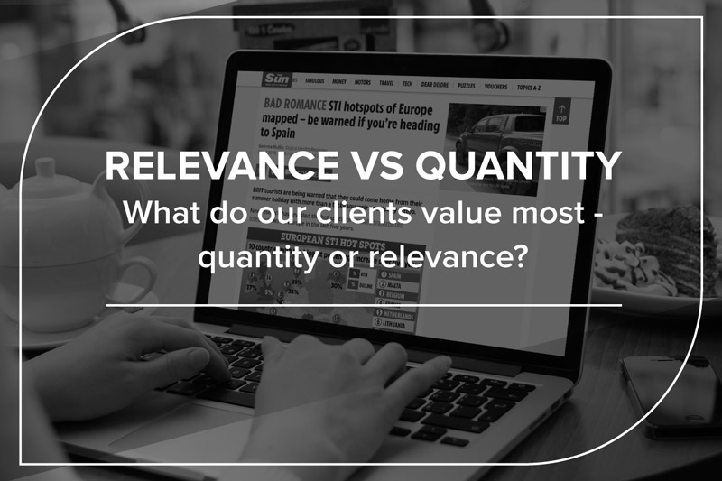 JBH RELEVANCE VS QUANTITY infographic