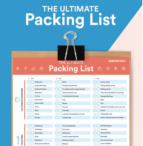 The Ultimate Packing List by SmarterTravel