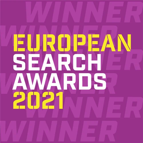 european search awards 2021 winner badge