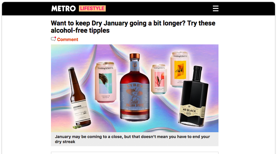 the bottle club digital pr campaign in Metro